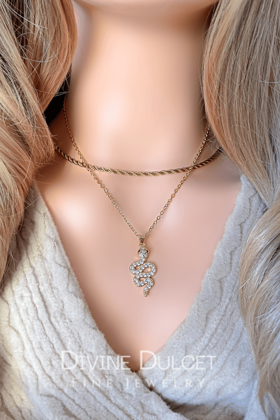 24 Karats Cubic Zirconia Slytherin Necklace